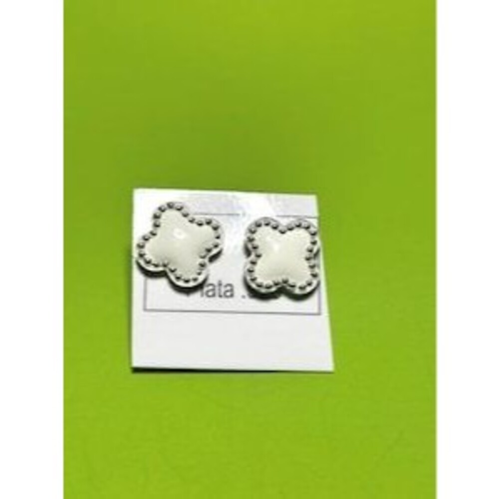 Handmade Sterling Silver Clover Earrings: Resin Jewelry, Gift from Mexico